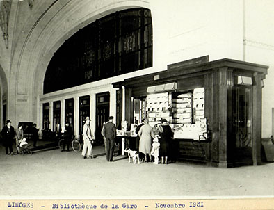 Limoges. Bibliothèque de la gare, novembre 1931 © CCGPF Fonds cheminot