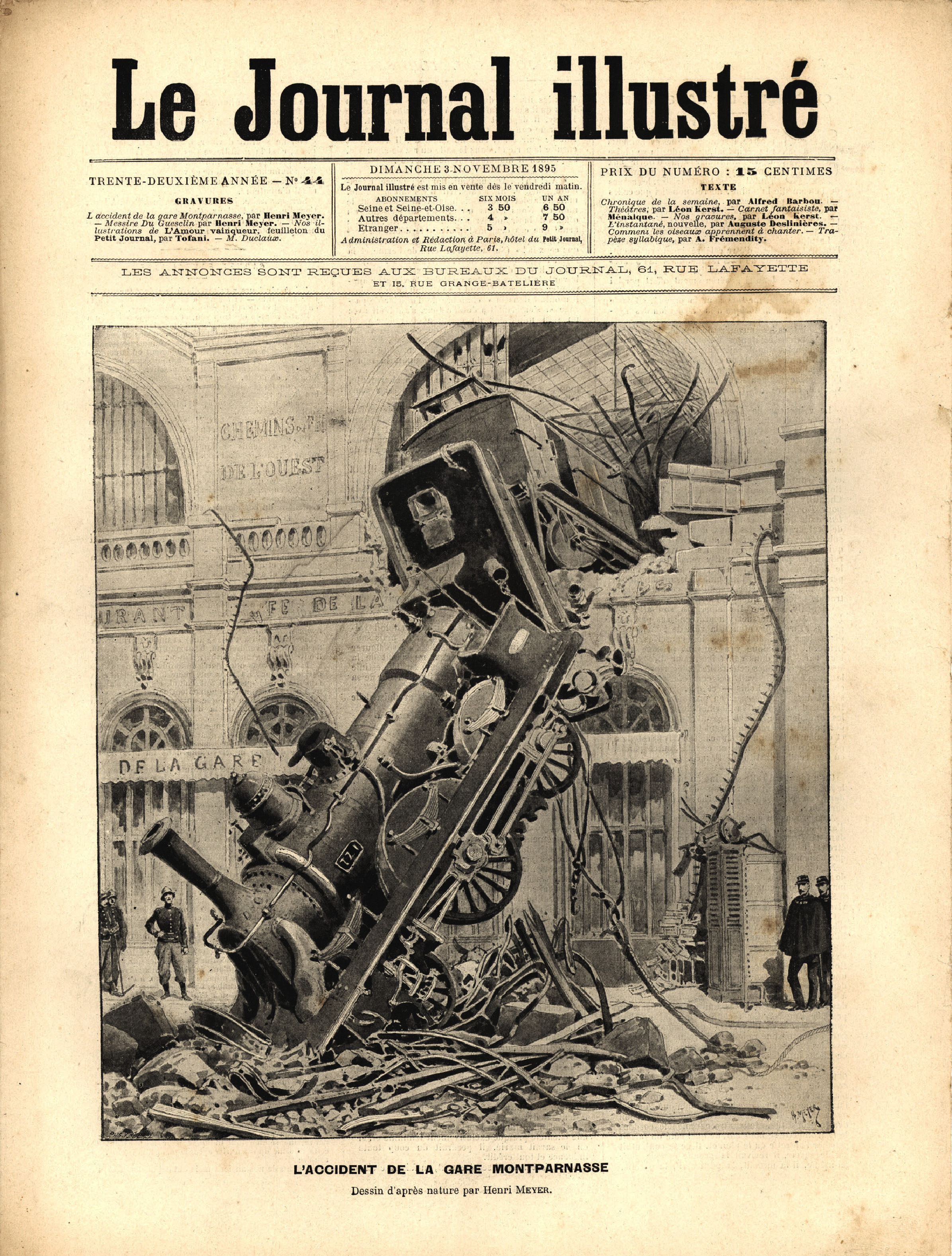 Le Journal illustré, 3 novembre 1895. CCGPF Fonds cheminot