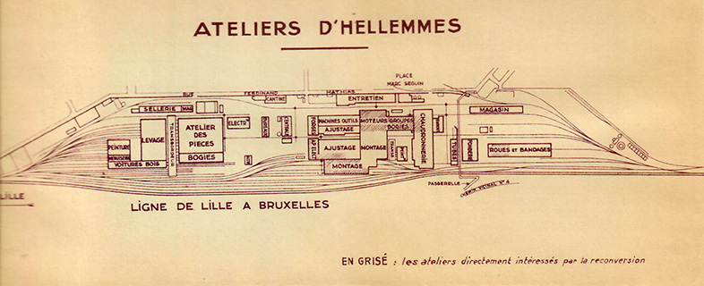 Plan Ateliers dHellemmes 1960